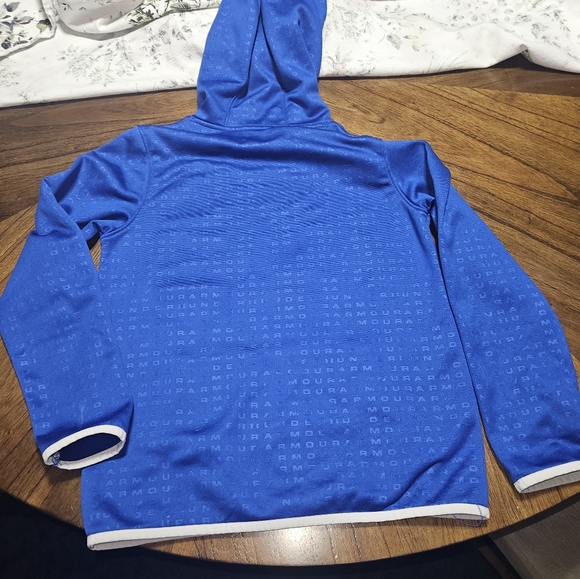 UNDER ARMOUR HOODIE BLUE YOUTH MED GENTLY USED - Picture 6 of 7